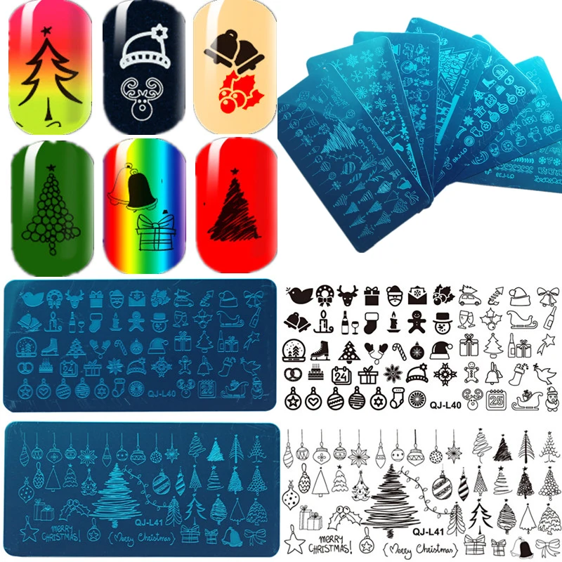 Пластины для стемпинга ногтей 1 шт. новый дизайн Хэллоуина рождественского