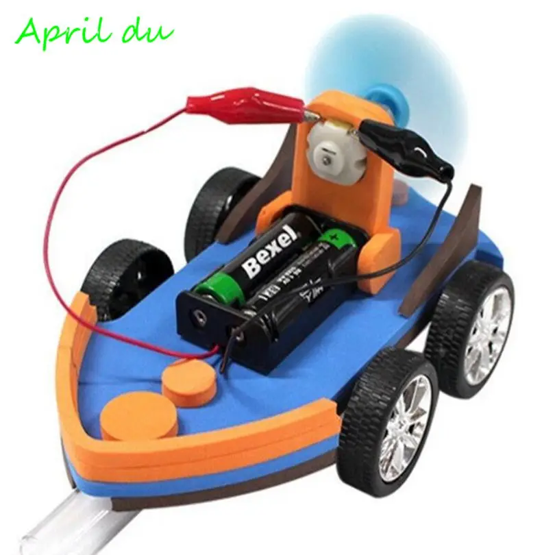 

April Du Diy amphibious ship power car Child Inventions Kit Kids Science Experiment Toy1set