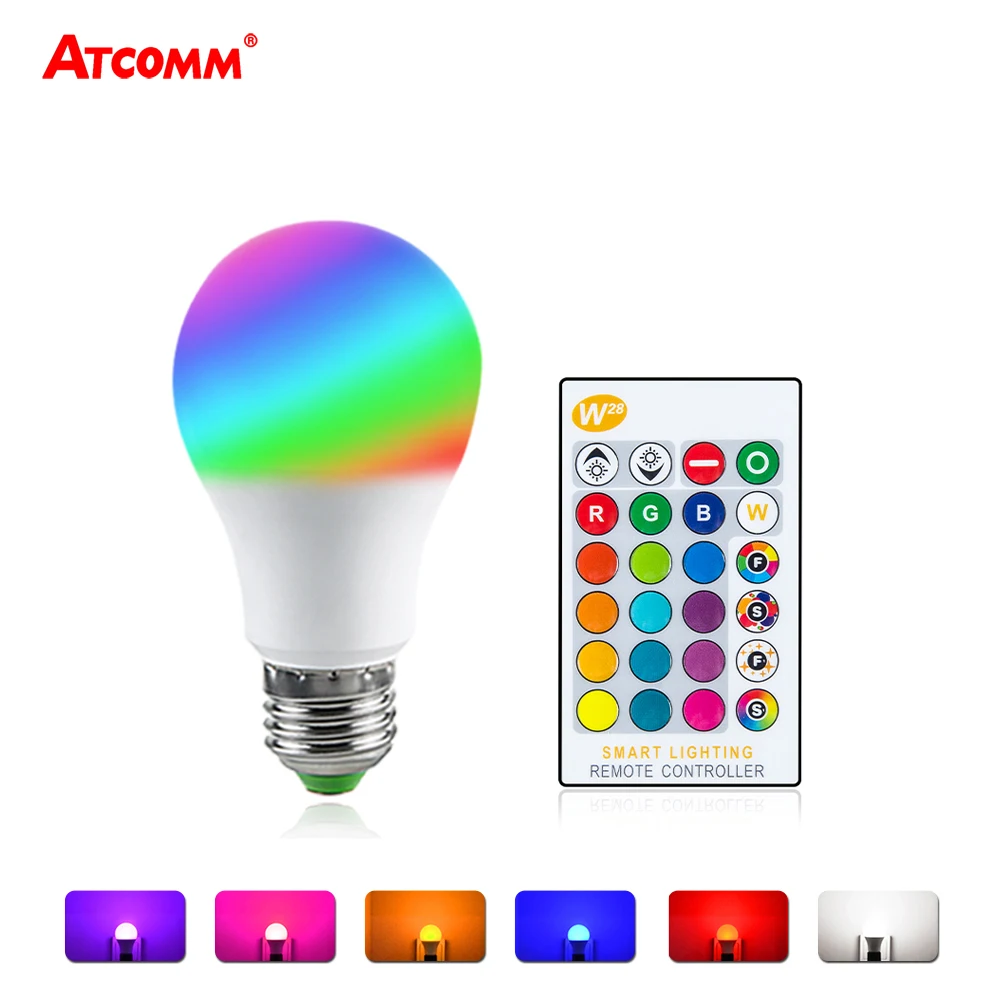 5W лампа светодиодный E27 RGB светильник лампы 85 265V 4 уровня затемнения диод Magic Цвет с