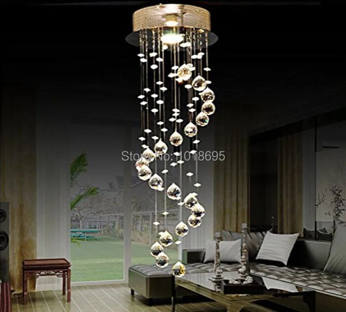 Современная хрустальная люстра потолочное крепление осветительная лампа D20cm x
