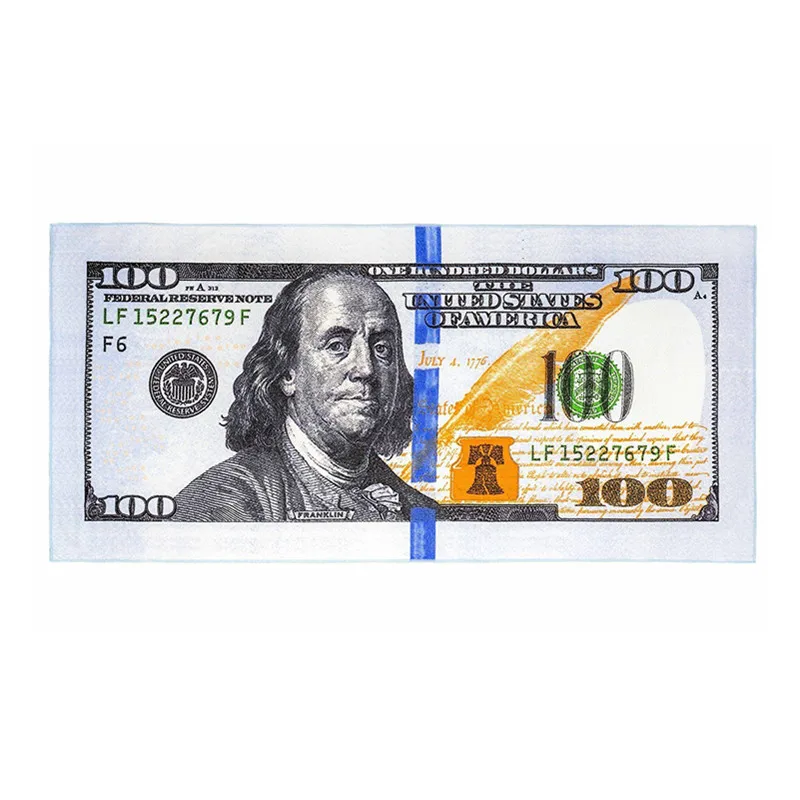 Пляжное полотенце Geek 100 долларов забавное микрофибровое для США большое