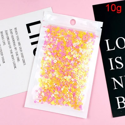 Pink Yellow 10g Мульти Цвет в форме сердца в форме звезды луна Снежинка Форма, Сыпучие блёстки пайетками для лак для ногтей свадебные конфетти украшения 10 г, 20 г - Цвет: Pink Yellow 10g