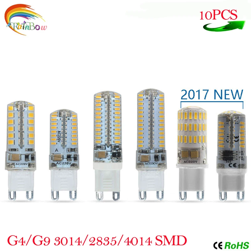 10 шт. G9 G4 светодиодный лампы DC12V AC220V 3 Вт 7 Вт 9 Вт 10 Вт 12 Вт SMD 2835 3014 4014 светодиодный светильник 360 градусов угол луча люстра светильник