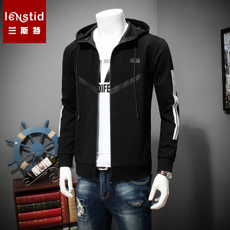 LENSTID 2018 Autumn New Hoodies Jacket Men Casual Zipper Sweatshirts Kangaroo Pocket Slim Fit Plus Size 8XL Brand Clothing 7718# | Мужская