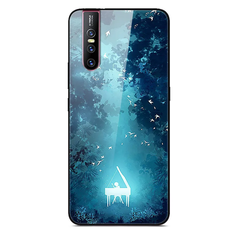 31 Чехол для VIVO V15 Pro, чехол VIVOV15 Pro из закаленного стекла с изображением планеты космос, стеклянный чехол на заднюю панель для VIVO V15 Pro V15Pro V 15 Pro, чехол - Color: 31