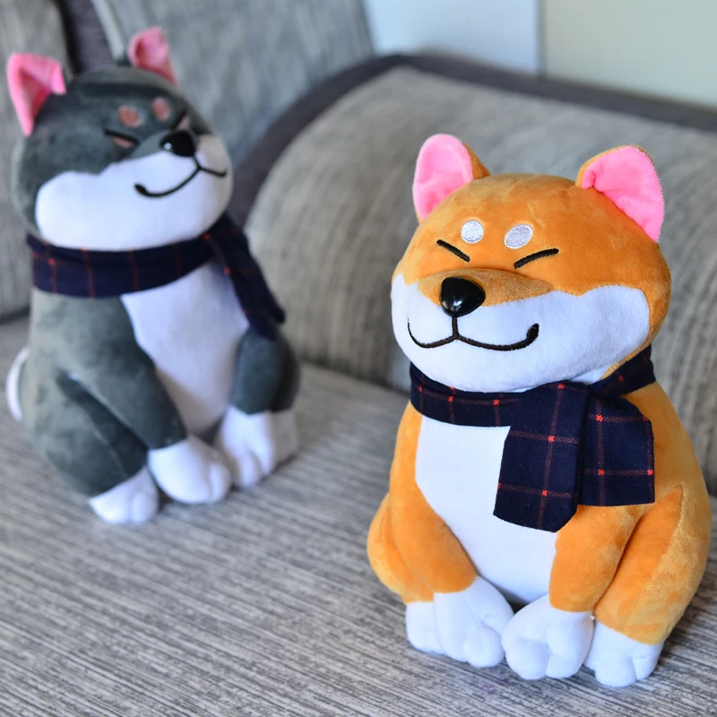 Candice guo плюшевая игрушка чучела кукла Janpa Akita dog милый щенок doge Сиба ину платье шарф
