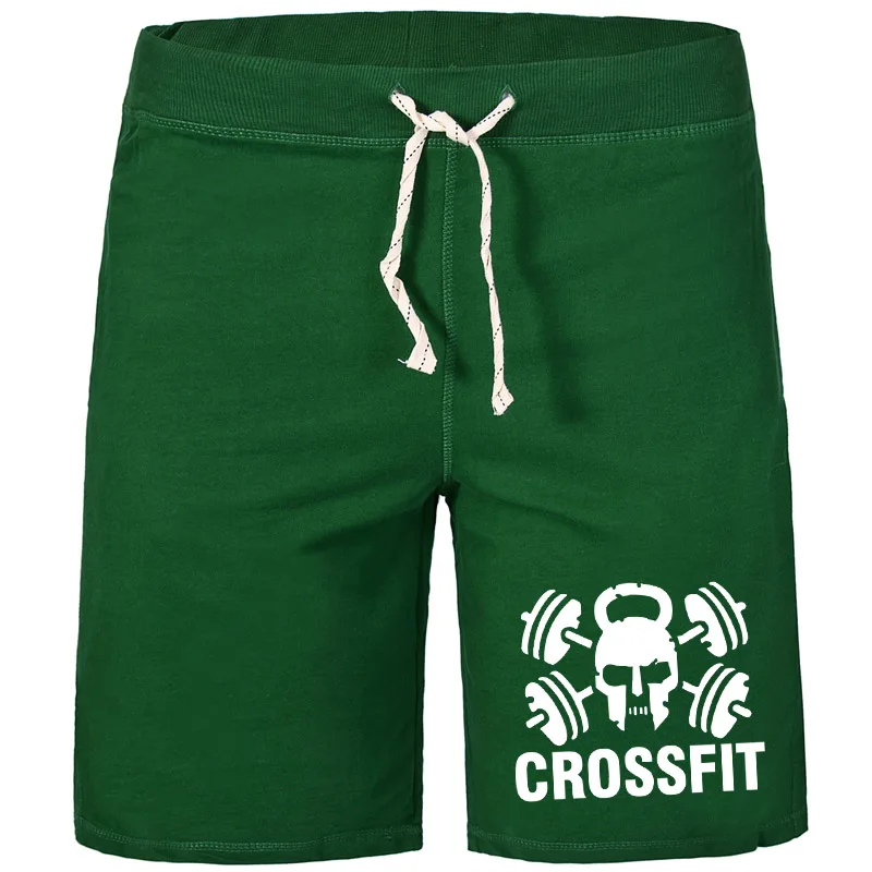 Гимнастические износостойкие шорты Crossfit с черепом в классическом стиле, дышащие, однотонные, из хлопка, лидер продаж, с карманами, штаны для бега