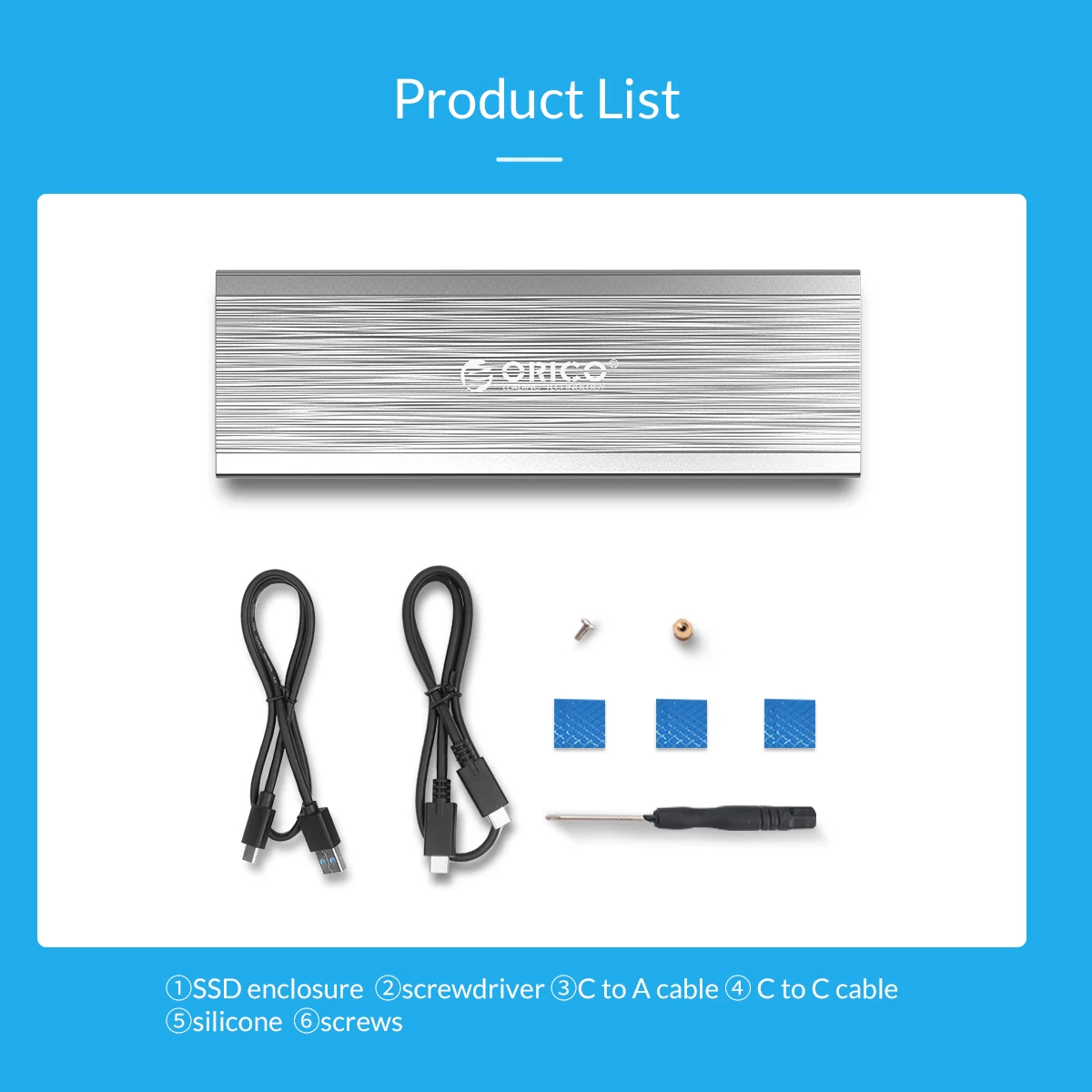 ORICO M2 SSD чехол NVMe NGFF M.2 SSD HDD корпус USB3.1 Тип-C Gen2 10 Гбит/с для samsung Intel 2230 2242 2260 2280 NVME SSD SATA SSD