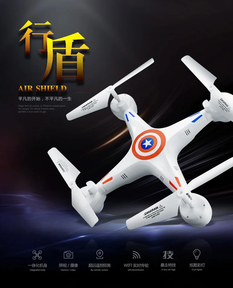 Новый Мини RC Мультикоптер Drone с Камерой 2.4 Г 4CH 6 Оси Режим Безголовый RTF Дрон