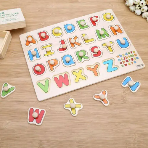 5 стилей детские развивающие игрушки деревянные головоломки алфавит цифры пазлы