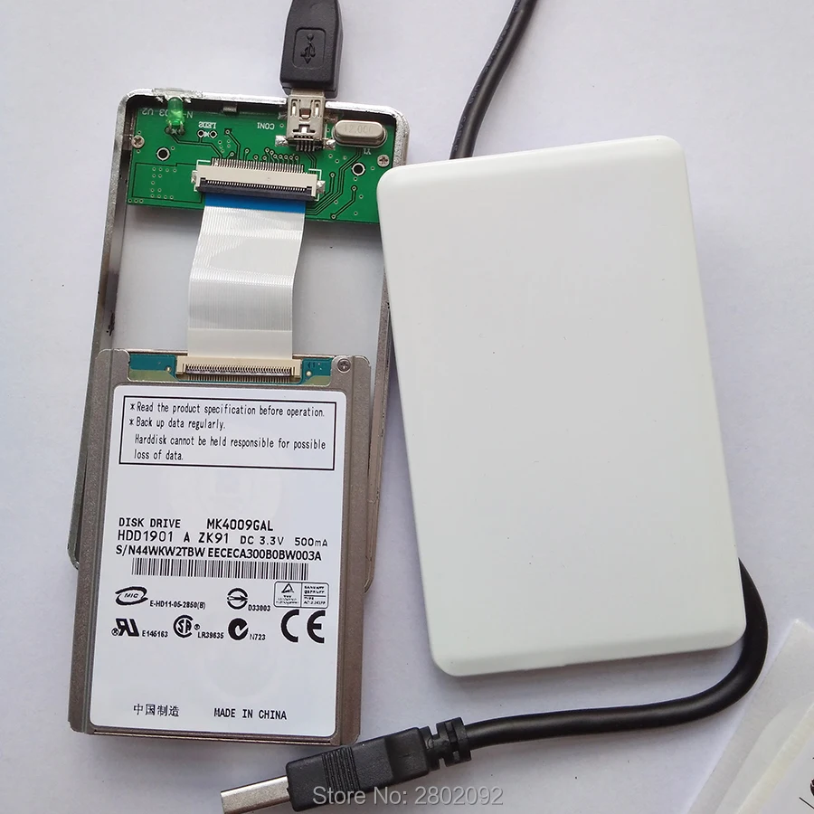 MK4009GAL 1,8-дюймовый микро жёсткий диск интерфейс ce ZIF 40 ГБ и мобильный жесткий чехол для корпуса жесткого диска для IPOD видео ZUNE1 ZUNE2 камеры SONY