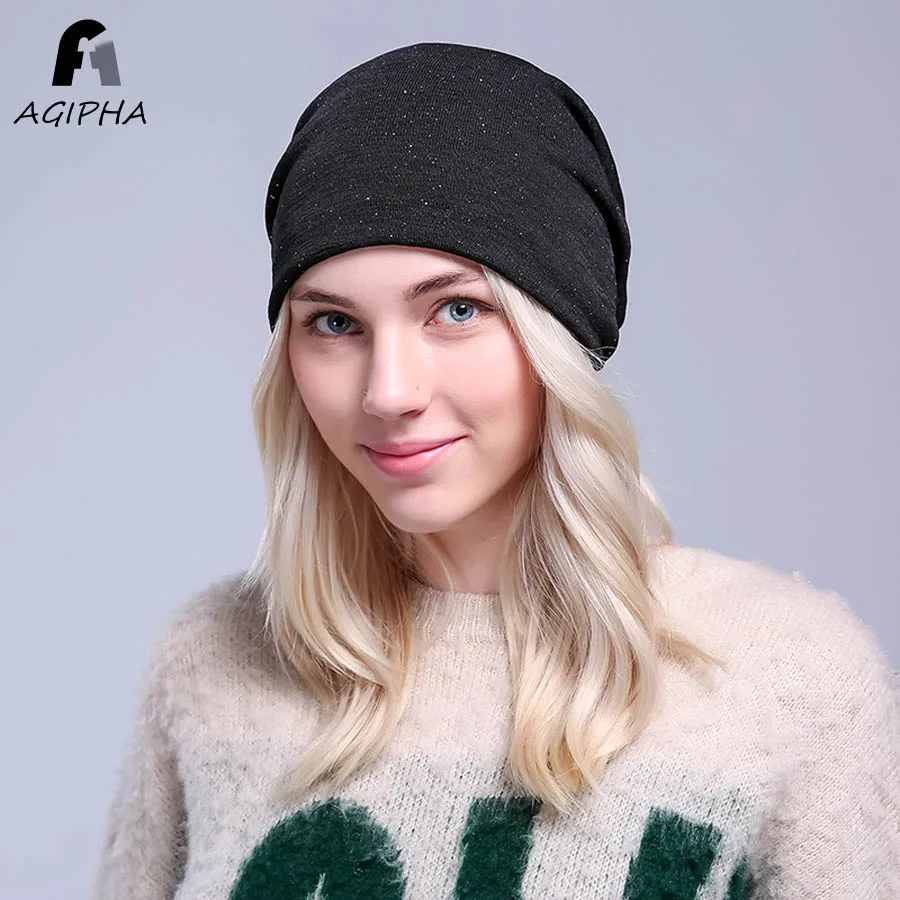 Повседневные осенние женские шапочки со звездным узором облегающие шапки модные