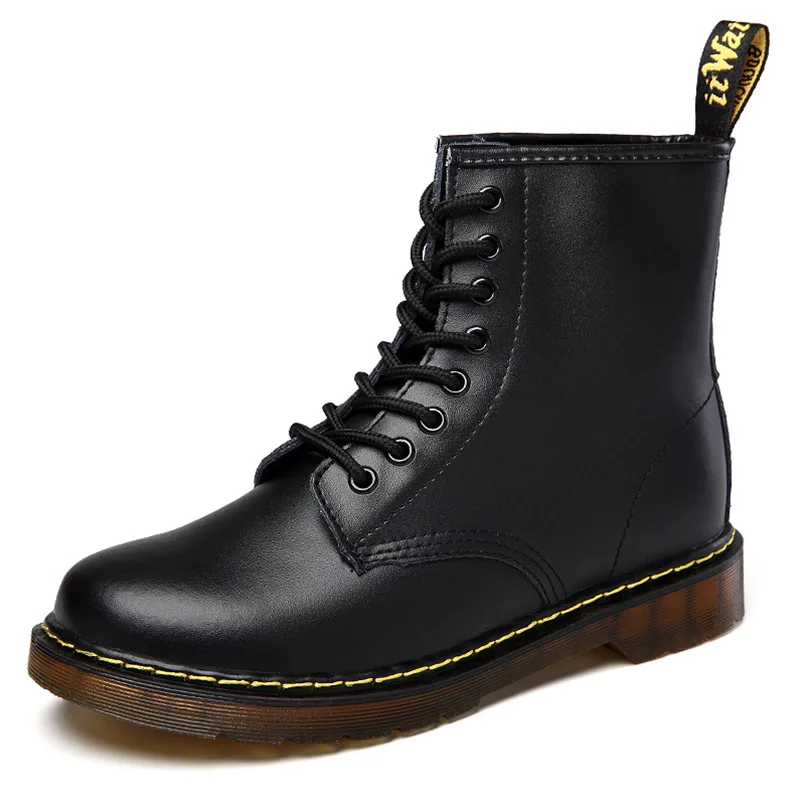 Ботинки для влюбленных; doc martins; Ботинки martin в британском стиле в винтажном стиле; классический костюм унисекс; Ботинки martin из натуральной кожи; мужские Shoes35-45 в байкерском стиле на толстом каблуке