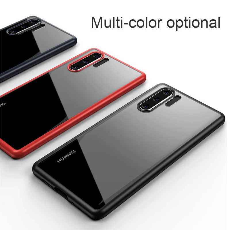 Чехол для Huawei P30 20 Pro чехлы P20 Lite мягкая силиконовая рамка + прозрачный акриловый