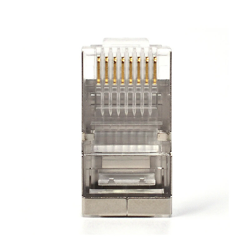 100 шт. разъем rj45 cat5e rj 45 кабеля ethernet Экранированный 8P8C 8pin экранированный Модульный