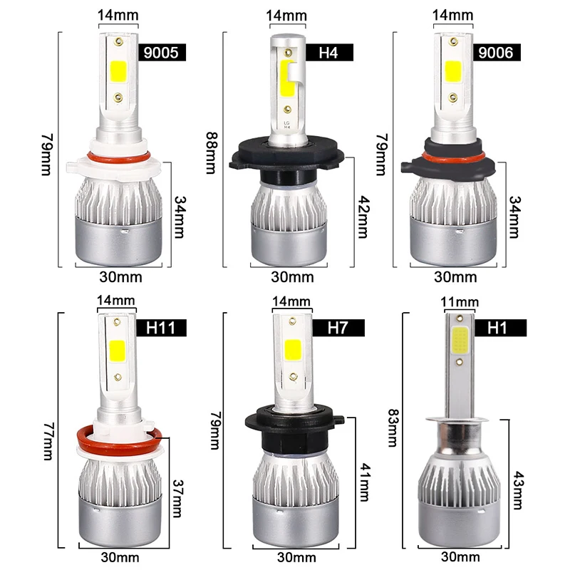 HLXG 5000 К 6500 8500 лампа H4 Led светодиодные лампы для автомобиля двойной Hi Lo луч диоды