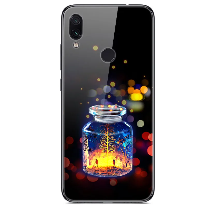 05 6,3 ''для xiaomi Redmi Note 7, чехол из закаленного стекла, мягкий бампер, 3D печать, чехол для xiaomi Redmi Note 7, Note7 Pro 7 S, чехол для телефона - Цвет: 05