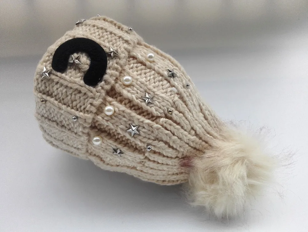 Женские вязаные шапки C буквами Повседневные на флисе с заклепками|beanie women|knitted