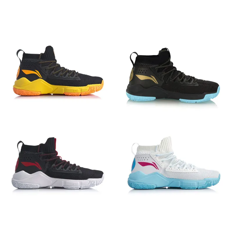 Li-Ning Мужская деление V Wade Профессиональная баскетбольная обувь на подушке, моно подкладка из пряжи, облачная спортивная обувь, кроссовки ABAP027 XYL269
