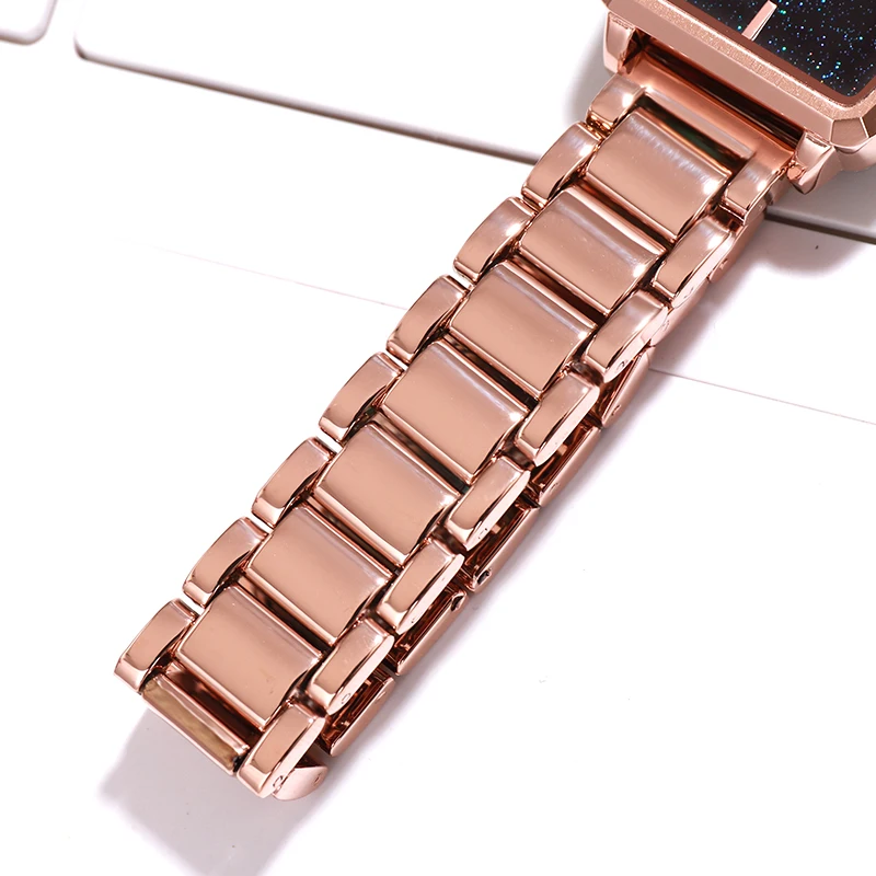 GEDI Элитный БРЕНД Звездное для женщин часы сплав ремешок Rosegold повседневные