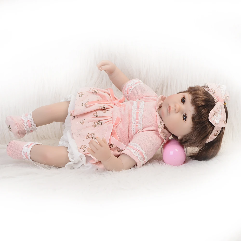 Реалистичная силиконовая виниловая Кукла младенец 17 дюймов|birthday gifts kids|doll softnewborn