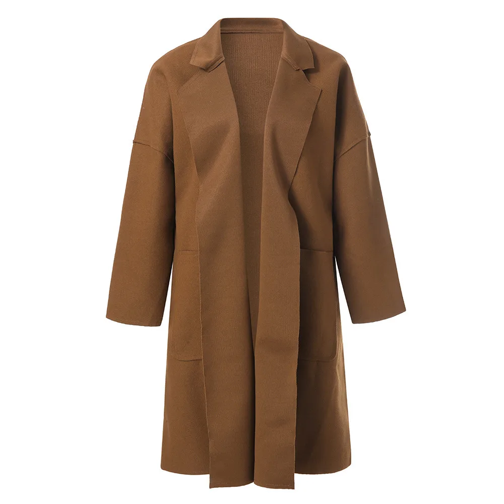 Бесплатная Страусиная зимняя куртка для женщин Полушерстяное пальто широкий