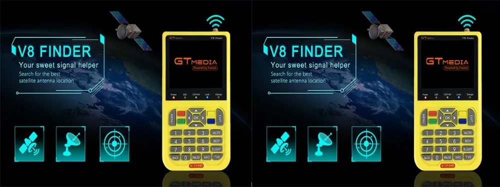 V8 прибор обнаружения-метр SatFinder цифровой спутниковый искатель DVB S/S2/S2X HD 1080P приемник ТВ сигнала спутниковый декодер локатор
