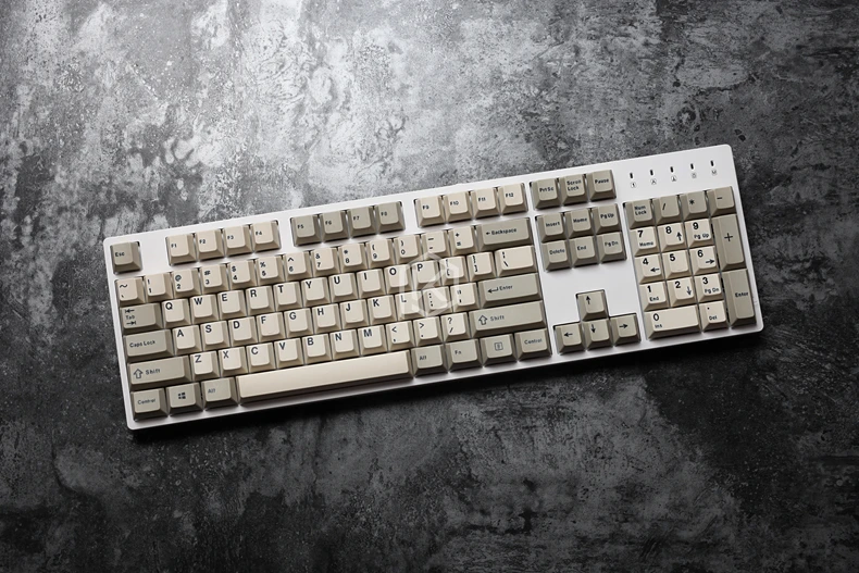 Pbt doubleshot брелки Вишневый профиль Ретро бежевый серый для ansi 104 механическая клавиатура для cherry 3494 3000 87 tkl ansi poker