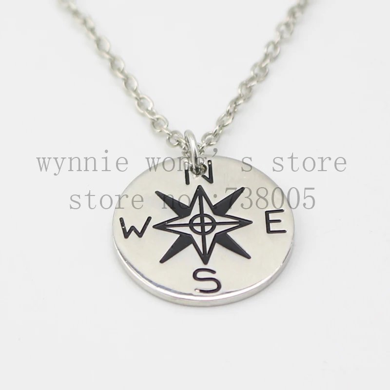 Новинка 2015 вдохновляющее ожерелье с компасом серебряная подвеска кулоном не все