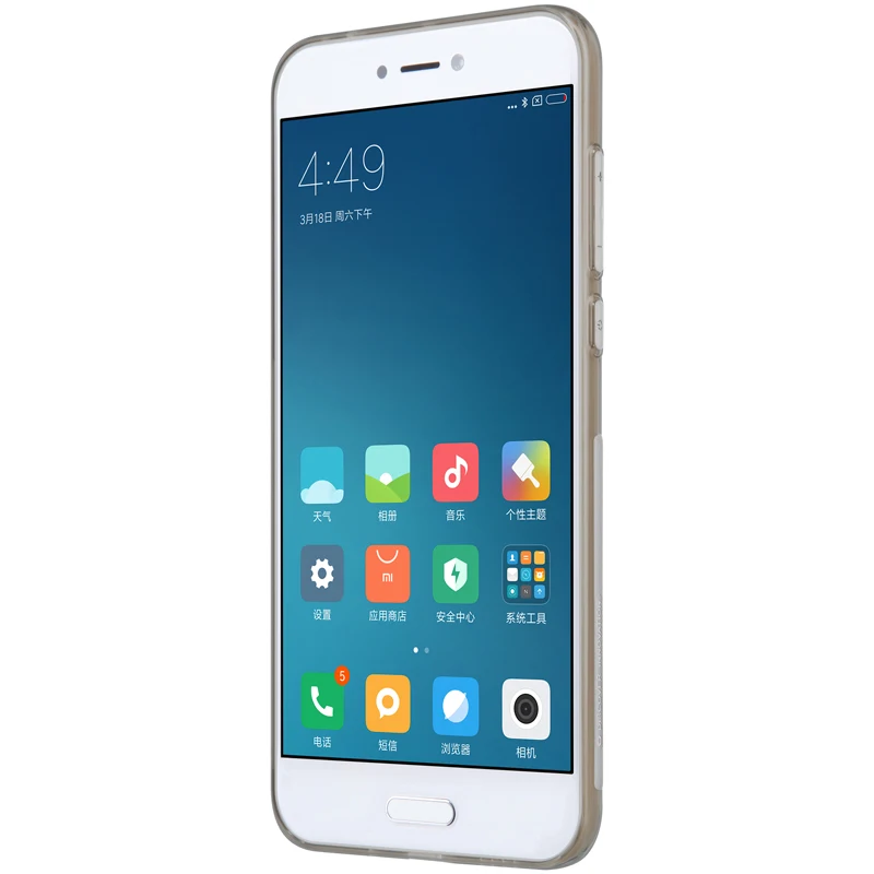 Серый Цвет Для XIAOMI 5C 5.15 ДЮЙМОВ Nillkin природа Прозрачный Ясно Мягкий силикон ТПУ