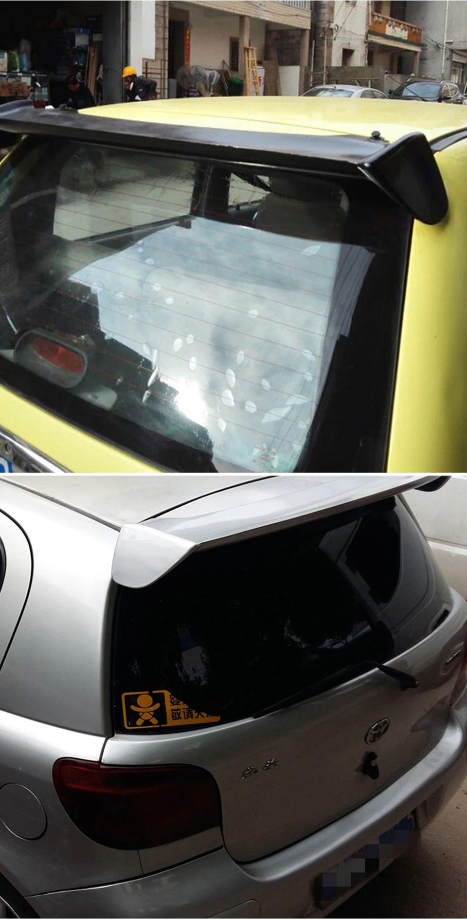 Использовать для Toyota Vitz спойлер Задняя Крышка багажника автомобиля спойлер крыло 2002-2013 ABS Материал настроить цвет DIY краски спортивный автомобиль спойлер