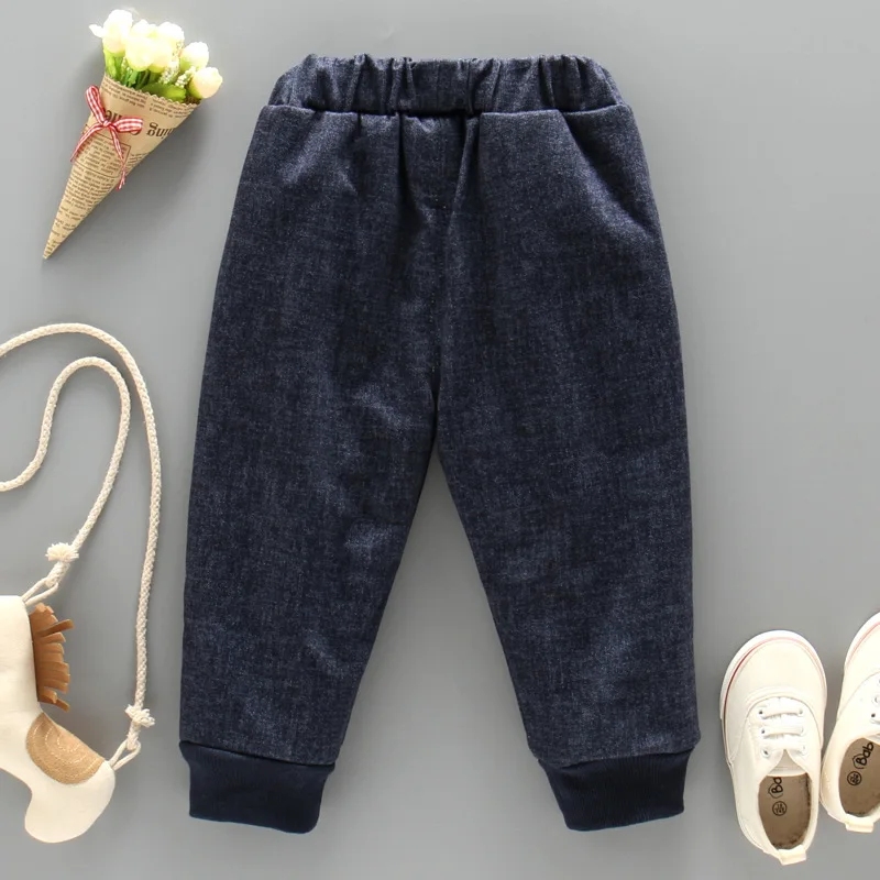 2018 новые зимние штаны для мальчиков с хлопковой подкладкой толстые теплые брюки