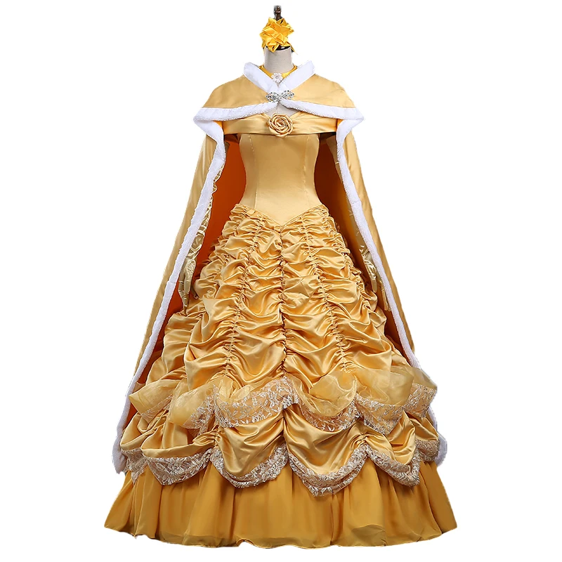 

Beauty and the Beast Bella Princess Dress Halloween Cosplay Costume Dress For Adult Custom Made