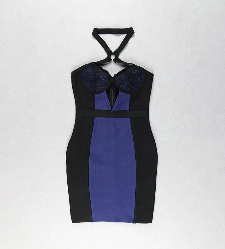 Женское мини-платье с открытой спиной в стиле пэчворк вечернее Клубное платье