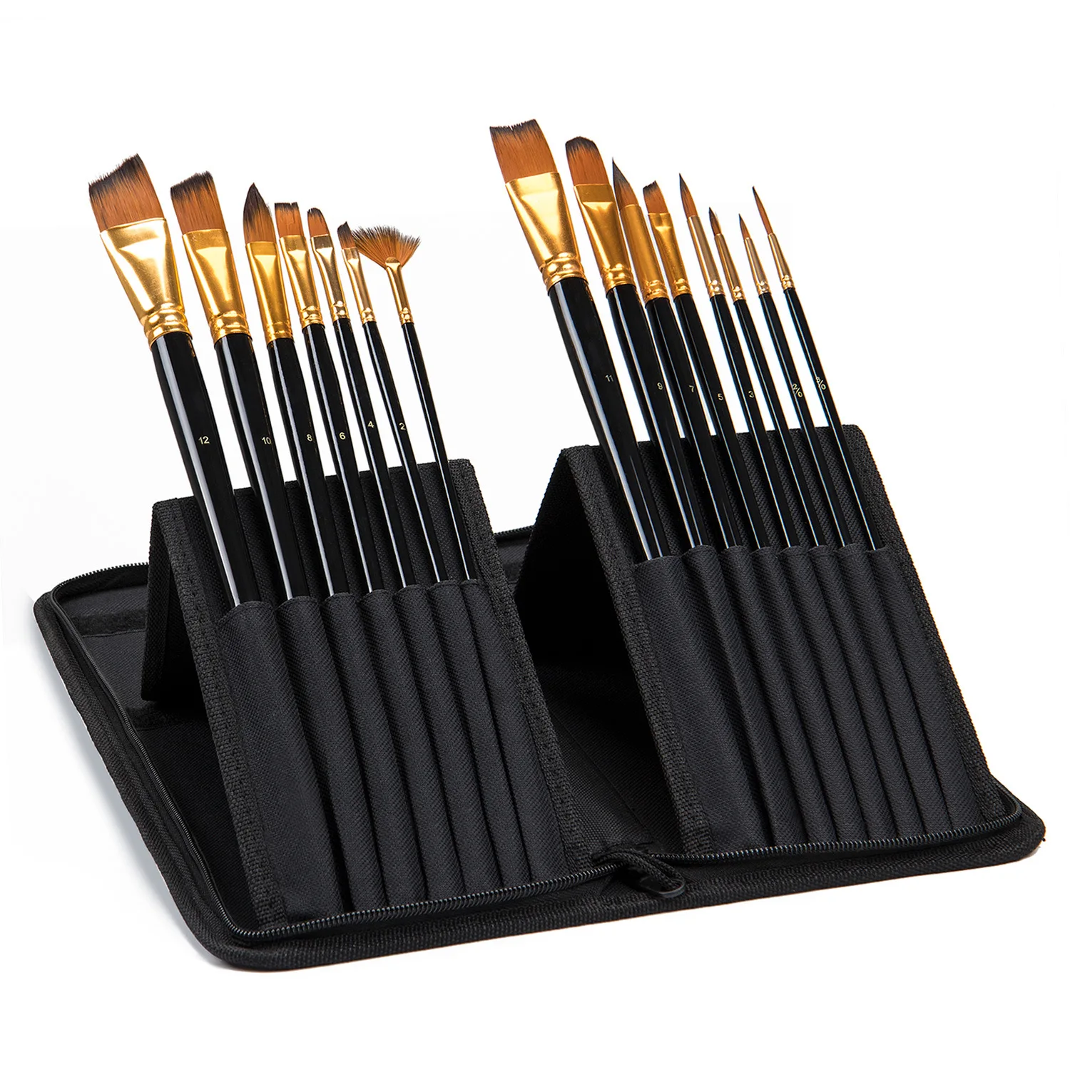 

15Pcs Paint Brushes Set Nylon Hair Painting Brush Short Rod Oil Acrylic Brush Watercolor Pen Art Supplies for Painting