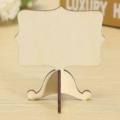 Горячая новинка 10 шт мини деревянная Свадебная доска номер знак Этикетка