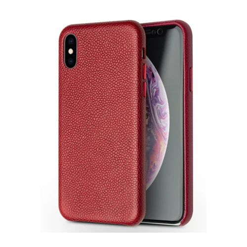 Настоящий чехол для телефона из натуральной кожи для iPhone XS XR Max, роскошная модная ультратонкая задняя крышка для iPhone XR Max - Цвет: Красный