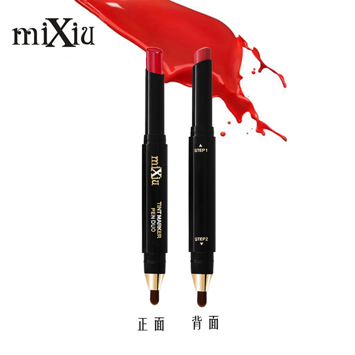 Новый двойной головы губная помада для Макияжа Косметический Водонепроницаемый