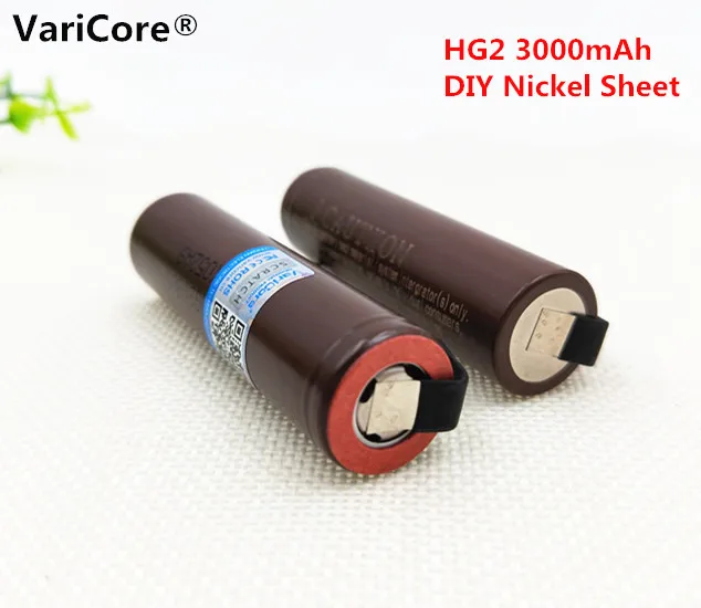 3 предмета в комплекте. VariCore HG2 18650 3000 мАч перезаряжаемый аккумулятор для