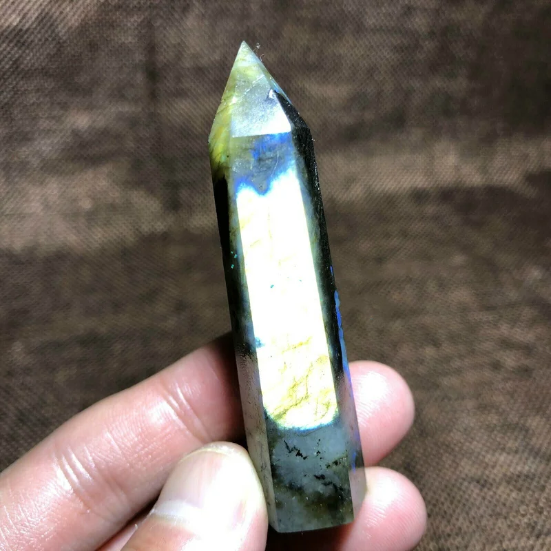 AAA + натуральный Лабрадорит кварц Хрустальная палочка для исцеления 1 шт. Подвески