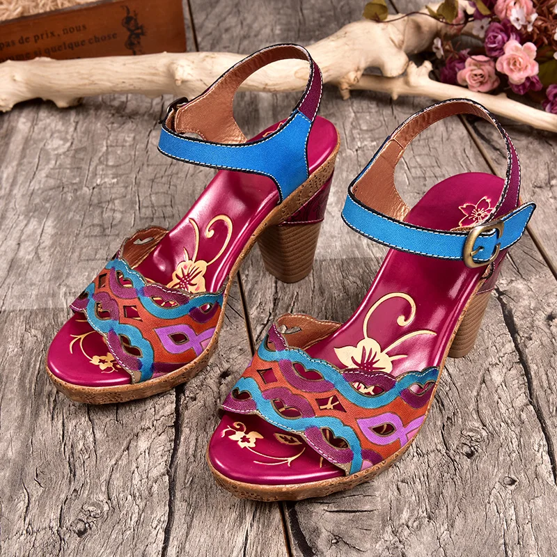 Женские босоножки большого размера летние туфли на очень высоком каблуке 8 см