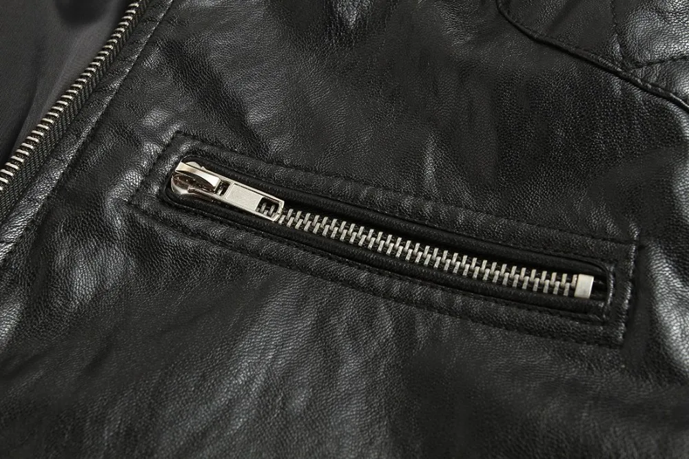 New Motorcycle Fashion Faux Leather Jacket Men 2016 Zipper decoration Moto Biker Brand Veste Homme Autumn Windbreaker | Мужская одежда