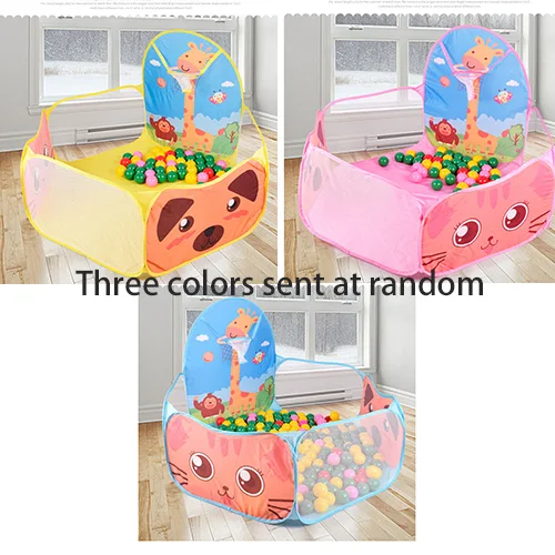 Random Детские Безопасные Складные манежи игровой бассейн/шарик водорослей 7 см диаметр портативный детский манеж дети открытый мяч для помещений бассейн с игровой корзиной палатки - Цвет: Random