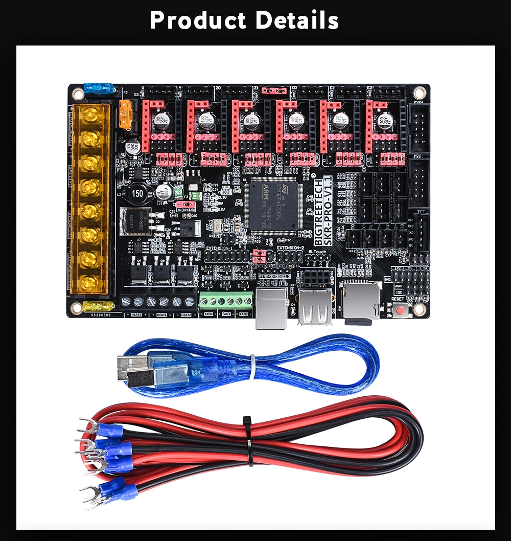 BIGTREETECH SKR PRO V1.1 Плата управления для TMC2209 TMC2208 UART TMC2130 SPI обновление 32 бит 3d принтер доска двойной Z SKR V1.3 CNC