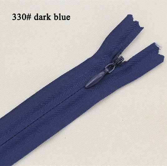 330 dark blue 10 шт. 28 см; большие размеры 35-40 см, 45 см 50 см 55 60 см в длину 3# невидимые молнии нейлон катушки молнии набор «сделай сам» для пошива одежды аксессуары для одежды - Цвет: 330 dark blue