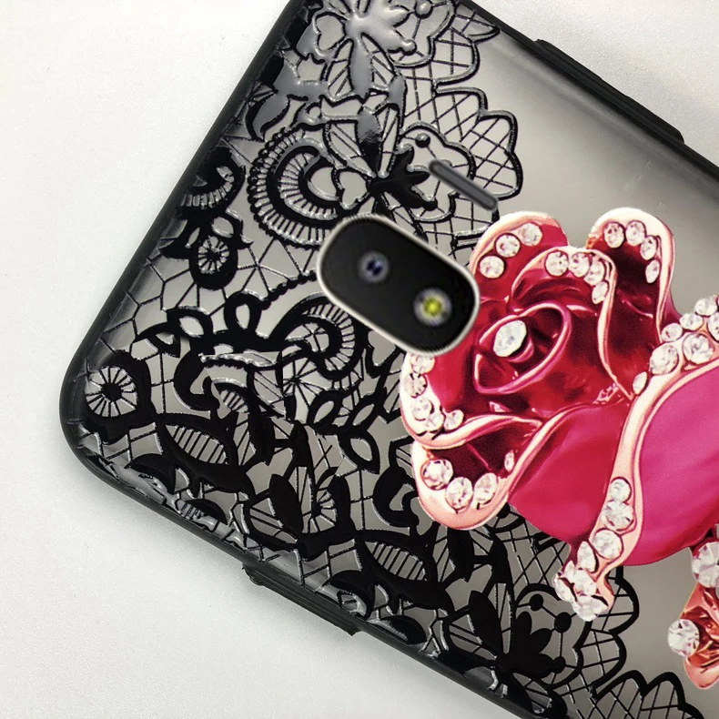 YueTuo чехол для samsung Galaxy J4 Plus 2018 J 4 J4plus роскошный 3d Жесткий ПК мобильного телефона с