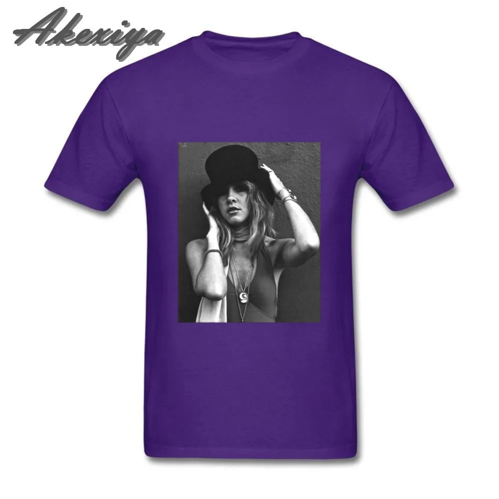 Мужская футболка с коротким рукавом Stevie Nicks свободная круглым вырезом