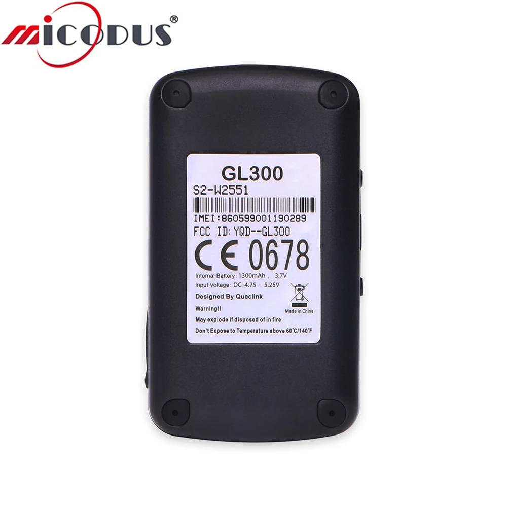 

Мини Автомобильный GPS-Трекер GL300 Queclink, Автомобильное устройство слежения GSM GPRS локатор CE/FCC Сертифицированный водонепроницаемый GNSS U-blox 1300 мА...