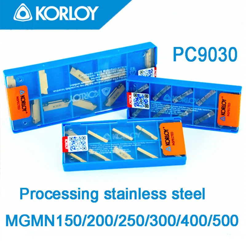 PC9030 MGMN150 MGMN200 MGMN250 MGMN300 MGMN400 MGMN500 10 шт./компл. KORLOY CNC карбидная вставка из нержавеющей