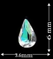 water drop 3X6 50 шт. Стразы с кристаллами AB цветные с острым носком 4x6/4X8 мм кристаллы 24 размера-Форма AB цветные кристаллы, аксессуары для дизайна ногтей - Цвет: water drop 3X6